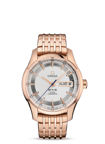 Omega De Ville Hour Vision Co-Axial Annual Calendar Red Gold / Silver / Bracelet
